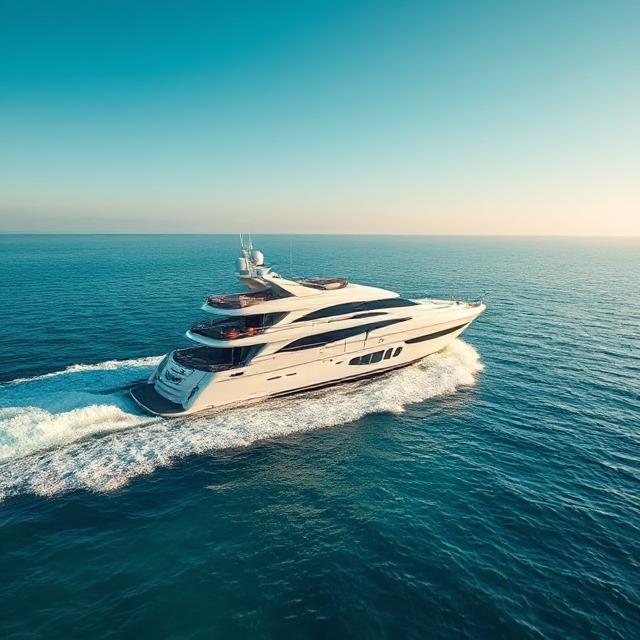 Luxury boat on water