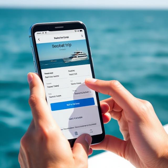 People booking trip on phone